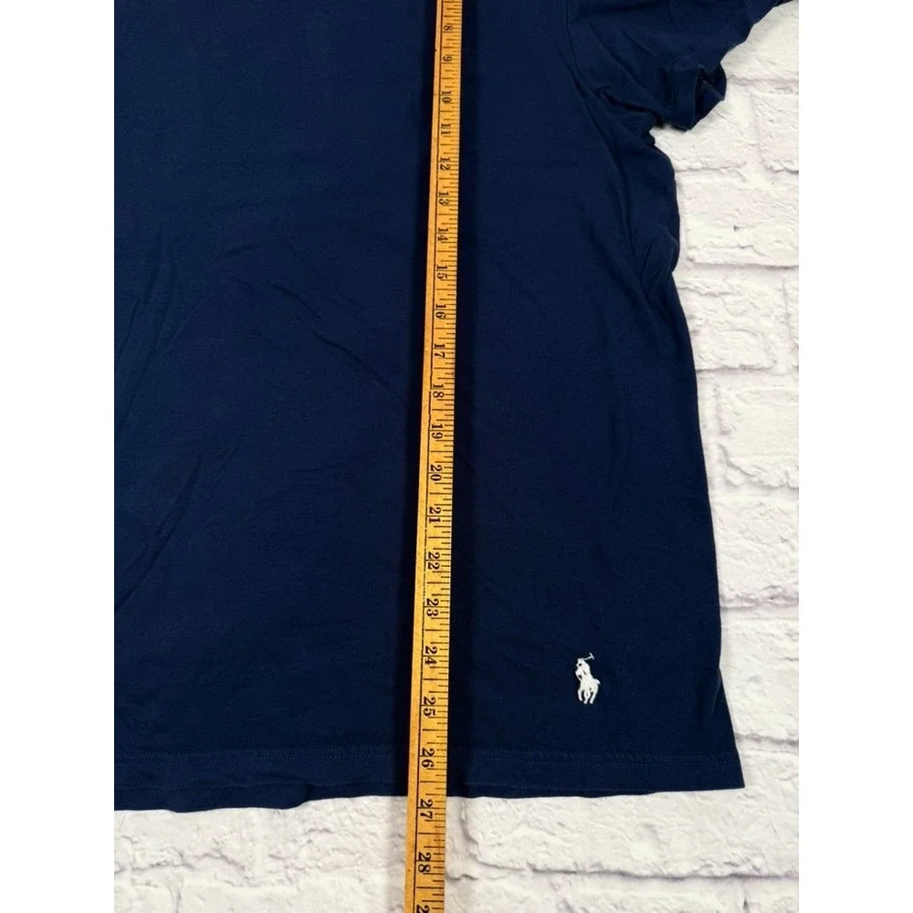 Polo‎ Ralph Lauren Mens XL 100% Cotton Classic Slim Fit Blue T Shirt Tagless